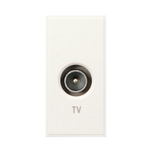 Caradok Screened TV Outlet 25x50, White
