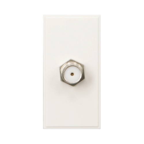 Caradok Satellite Outlet F to F Connector 25x50, White