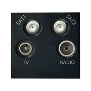Caradok Satellite1 + Satellite2 + Radio + TV 50x50, Black