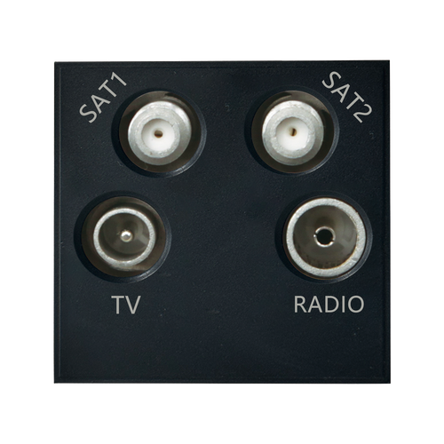 Caradok Satellite1 + Satellite2 + Radio + TV 50x50, Black