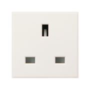Caradok 13A Socket 50x50, White