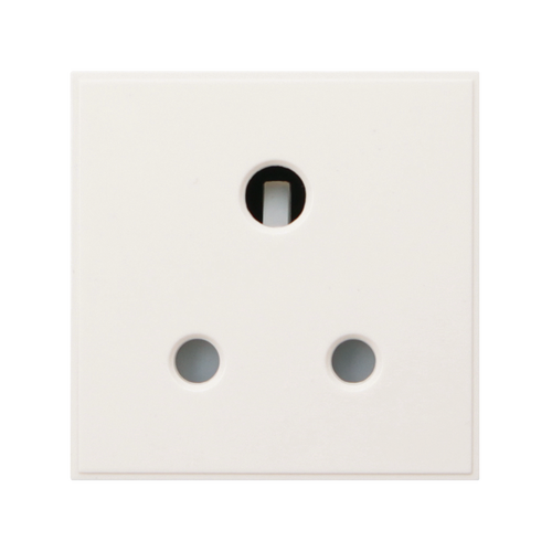 Caradok 5A Socket Round Pin 50x50, White