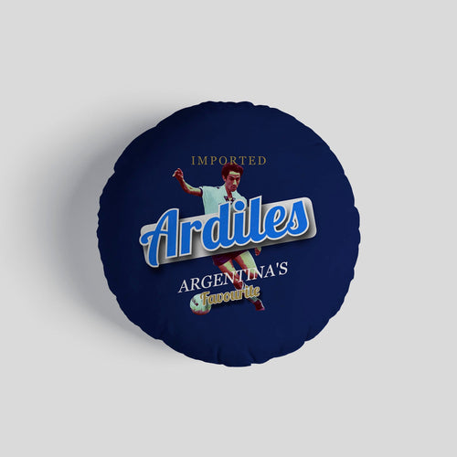 Totts Ardiles - Football Legends - Circle Cushion 14"