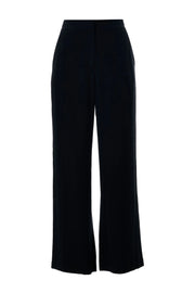 Tilde Linen Mix Straight Leg Trousers - Black