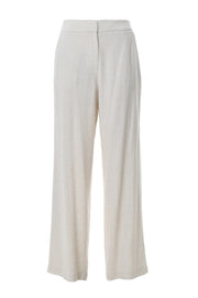 Tilde Linen Mix Straight Leg Trousers - Natural