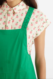 Tippie Green Cotton Dungarees