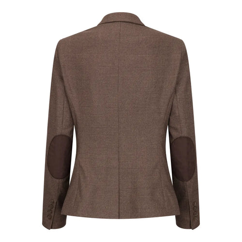 TPW50 - Women's Brown 3 Piece Prince Of Wales Check Suit