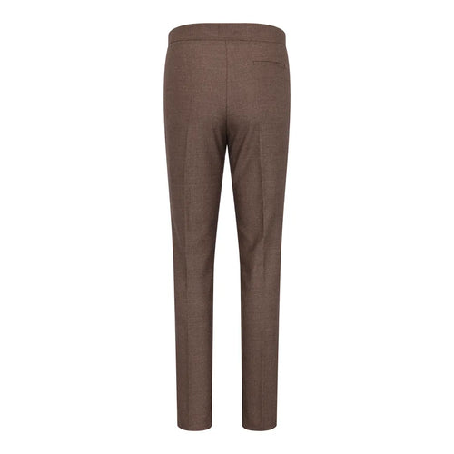 TPW50 - Women's Brown 3 Piece Prince Of Wales Check Suit