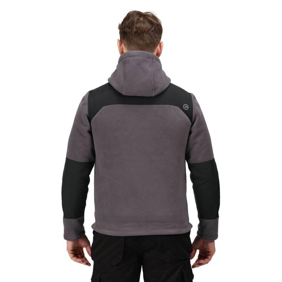 Regatta TRF664 Garrison Hooded Jacket Iron/Black Medium
