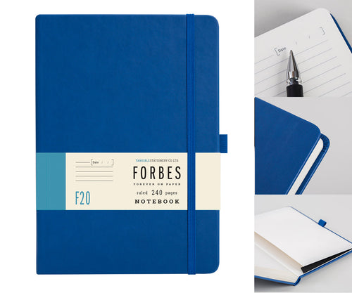 Forbes Classic | A5 Ruled/Lined Notebook | Blue