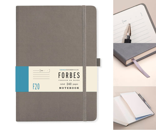 Forbes Classic | A5 Ruled/Lined Notebook | Grey