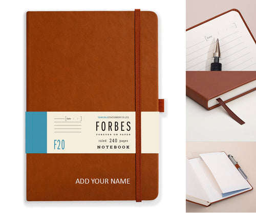 Forbes Classic | A5 Ruled/Lined Notebook | Tan
