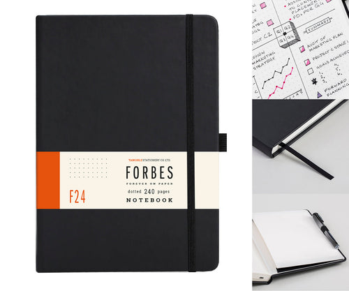 Forbes Classic | A5 Dotted Notebook | Black