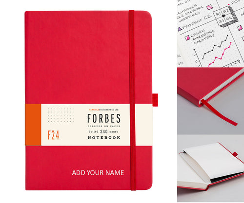 Forbes Classic | A5 Dotted Notebook | Red