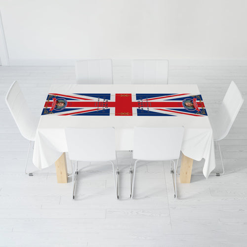 KING CHARLES CORONATION - GOLD EDGE - TABLE RUNNER