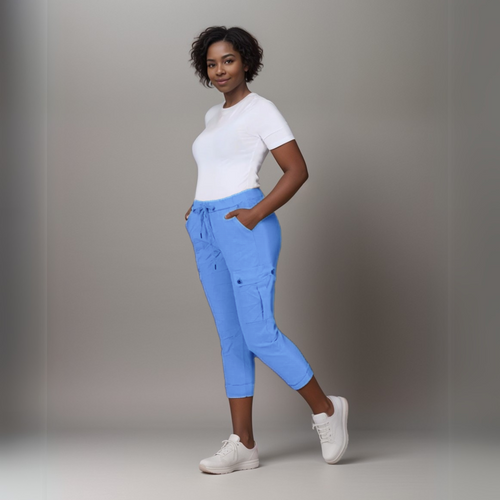 Plain Super Stretch Cargo Magic Trousers Jeans