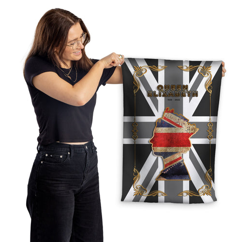 Royal Stamp Head - Queens Commemorative Lightweight, Microfibre Tea Towel