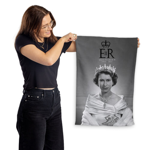 Queens Commemorative - Portrait - Lightweight, Microfibre Tea Towel