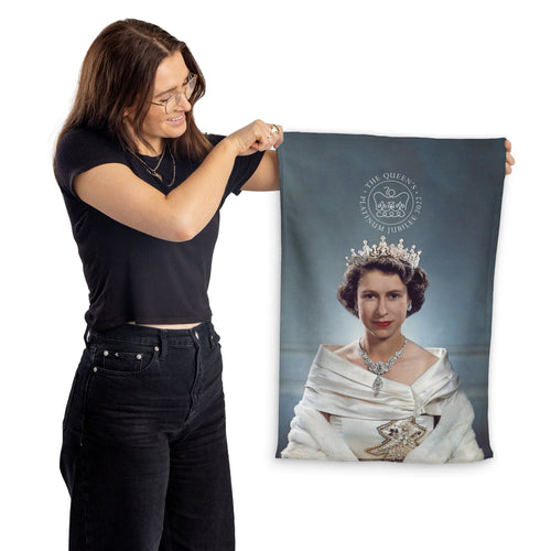 Queen Portrait - Jubilee Lightweight, Microfibre Tea Towel