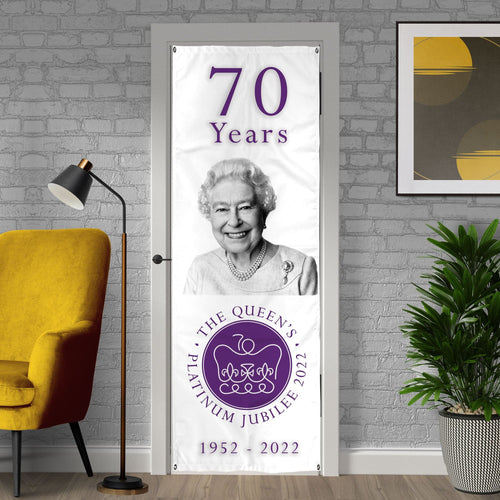 Platinum Jubilee White - Door Banner