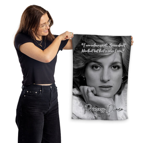 Princess Diana - Free Spirit - Memorabilia keepsake - Portrait Lightweight, Microfibre Tea Towel