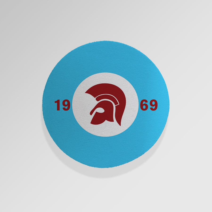 Trojan Claret & Blue - Drinks Coaster - Round or Square