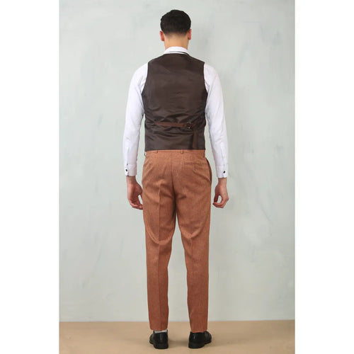 IM200 - Men's Camel Tailored Fit Wedding 3 Piece Suit