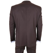 IM32 - Men's Plain Dark Brown 3 Piece Suit