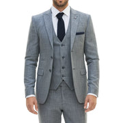 IM33 - Men's 3 Piece Blue Tailored Fit Suit