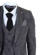 IM33 - Men's Black 3 Piece Tailored Fit Suit