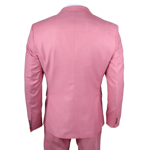 James - Men's 3 Piece Pink Tailored Fit Suit