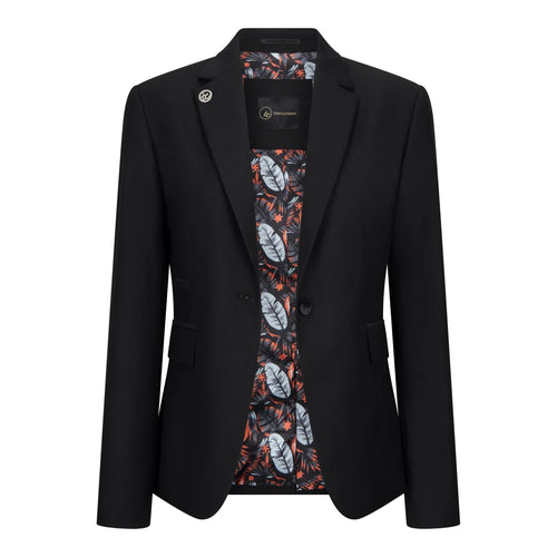 TPW-13 - Women's 3 Piece Plain Black Suit