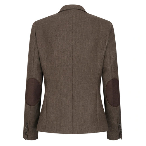 TPW-AK-06 - Women's Brown 3 Piece Herringbone Tweed Suit