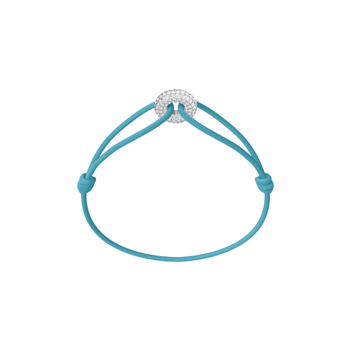Mini Silver Soho Pavé Cord Bracelet