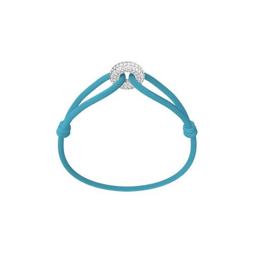 Silver Soho Pavé Cord Bracelet