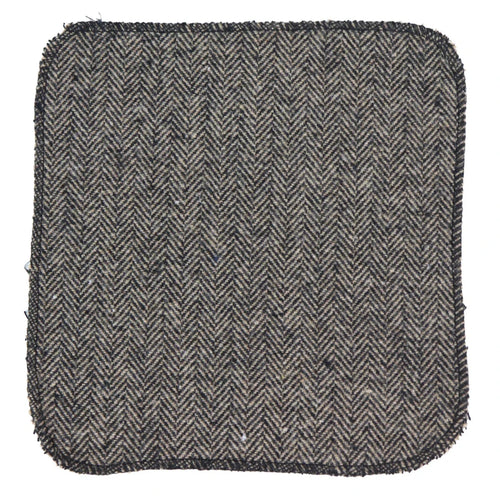 281 - Men's Herringbone Tweed Wool Tie & Hankerchief 2"