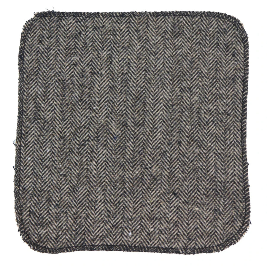 281 - Men's Herringbone Tweed Wool Tie & Hankerchief 2"