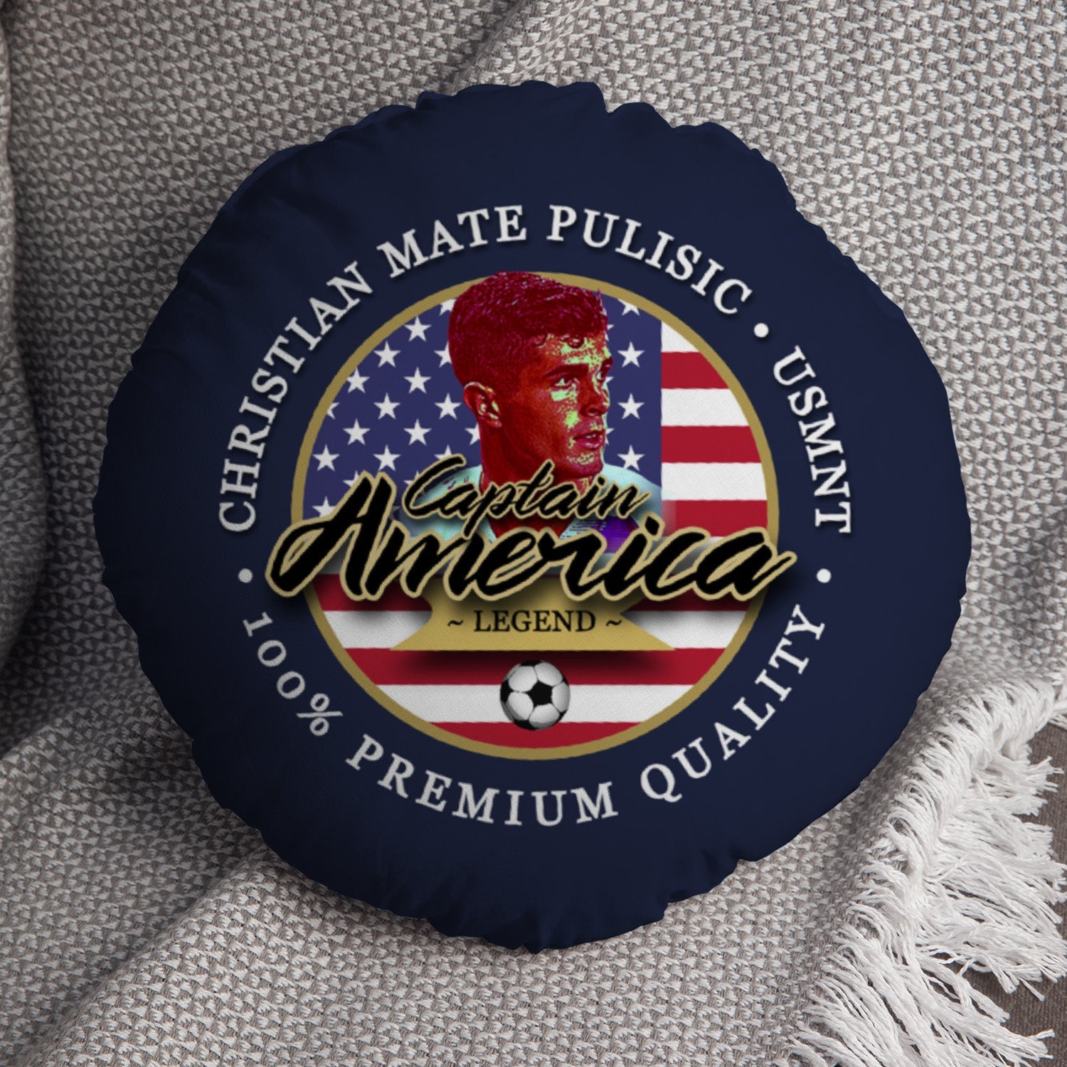 USA PULISIC  - Legend Collection - Circle Cushion 14"