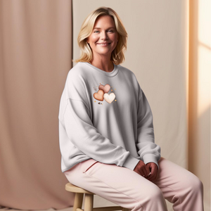Cotton Triple Heart Sweatshirt