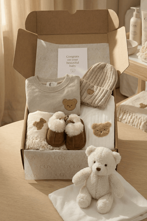 The VIP Cozy Boucle Baby Bear Personalised Gift Box