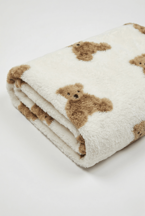 Bear Fleece Minky Blanket Super Soft