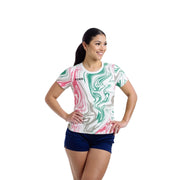 AIXO Chrome  Womens T-Shirt - White