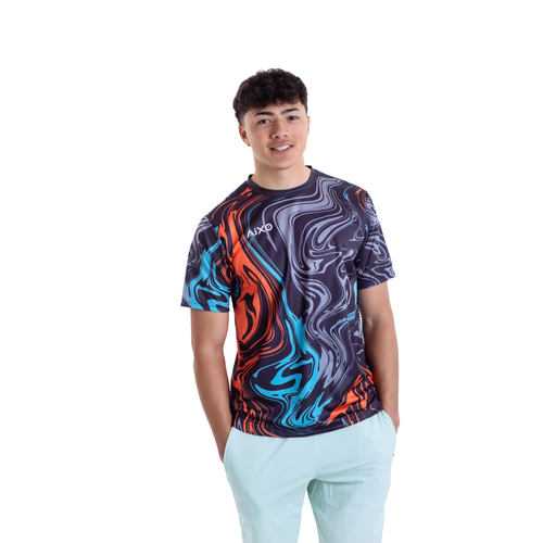 Aixo Chrome Mens T Shirt Graphite