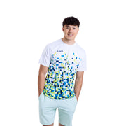 Aixo Pixel Mens T Shirt White