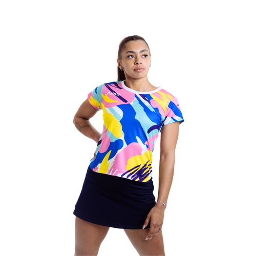 Aixo Abstract T-Shirt Womens (Multicolour)