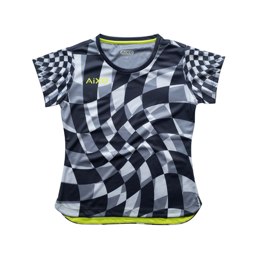 Aixo Checker Womens T Shirt Lime Check