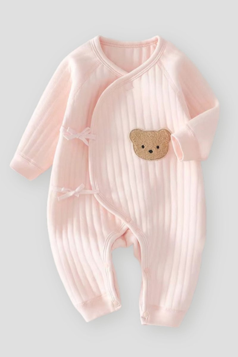 The Cozy Pink Boucle Baby Bear & Rainbow Personalised Gift Box