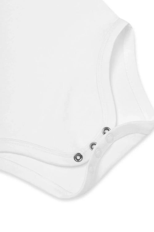 Peach Personalised Bodysuit in White
