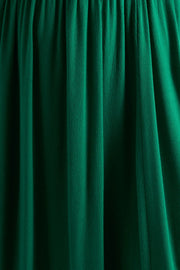 Unity Moss Crepe V-Neck Midi Dress - Green