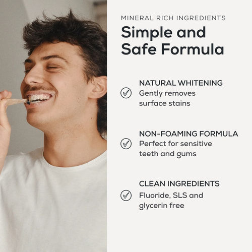 Georganics Fluoride Free Charcoal Toothpaste 60ml Natural Mineral Formula